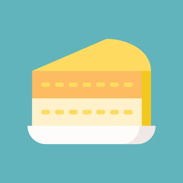 奶酪蛋糕 糖果和糕点集 填充轮廓图标 — 图库矢量图片