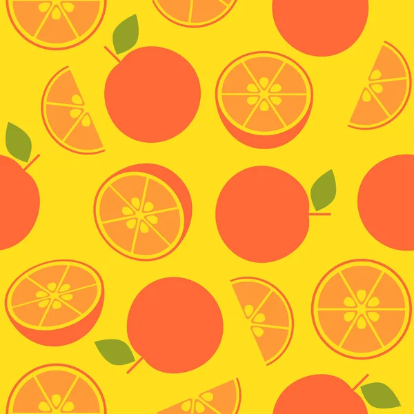 Illustration Vectorielle Motif Fruits Colorés Sur Fond — Image vectorielle