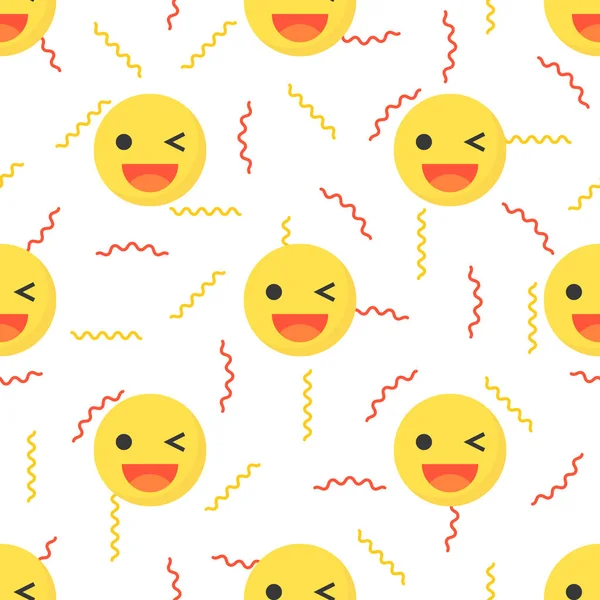 Vektorillustration Des Emojis Musters Hintergrund — Stockvektor