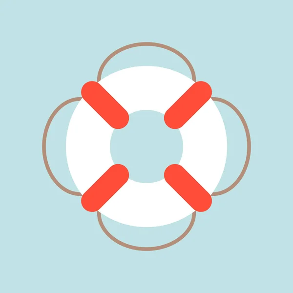 Простая Иконка Lifebuoy Векторная Иллюстрация Морская Концепция — стоковый вектор