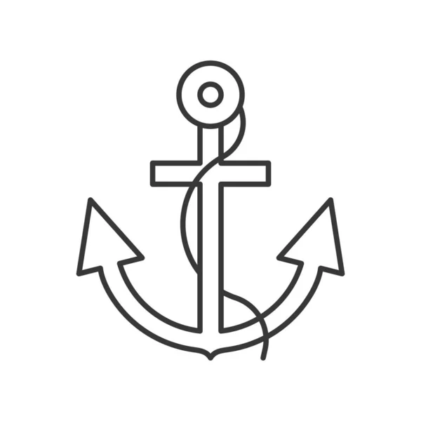 Simple Icon Anchor Vector Illustration Nautical Concept — Stock Vector