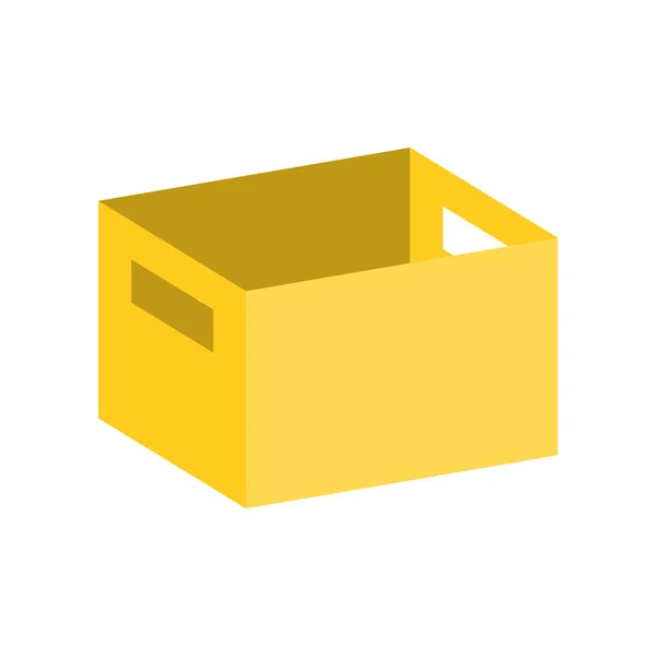 Leere Schachtel Flaches Icon Design Pixel Perfekt — Stockvektor