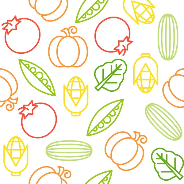 Εικονογράφηση Διάνυσμα Λαχανικά Μοτίβο Για Φόντο — Διανυσματικό Αρχείο