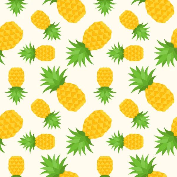 Vector Illustration Colorful Pineapples Template — Stock Vector