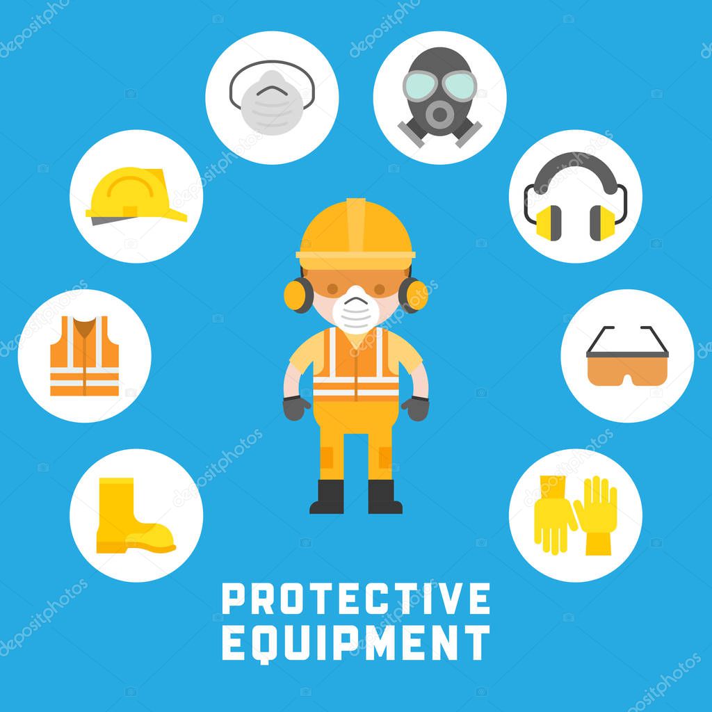 vector illustration of safety work pattern background 