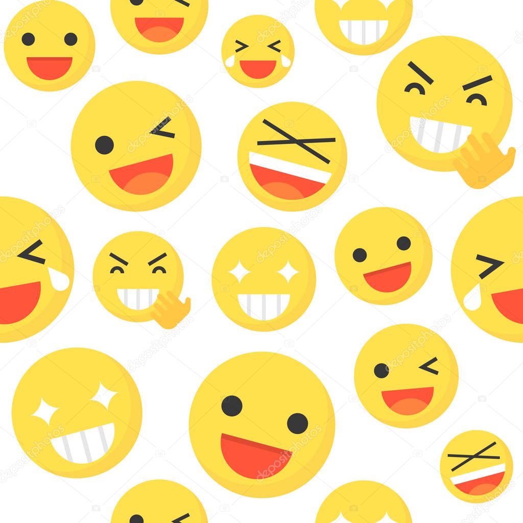 collection of different colored emojis with emotions isolated on white