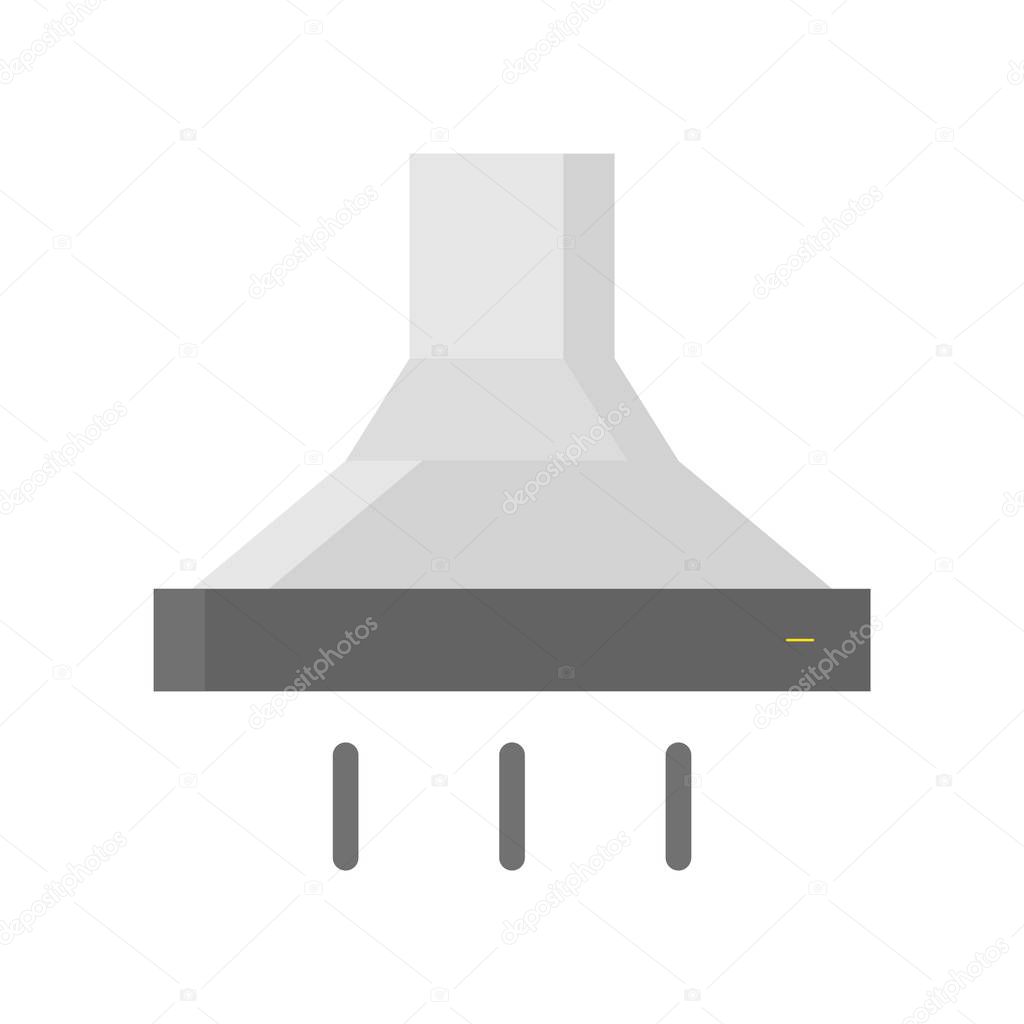 vector illustration of extract ventilation flat icon