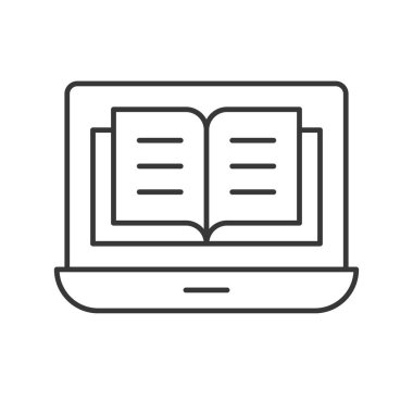 E-öğrenme renk simgesi web için. Vektör çizim