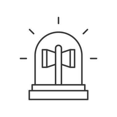 Beyaz arka plan üzerinde izole polis kavramı simge vektör çizim