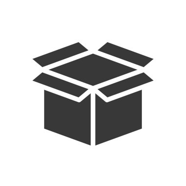 kutusu, Sevkiyat ve teslimat konsept hazır, glif simgesi