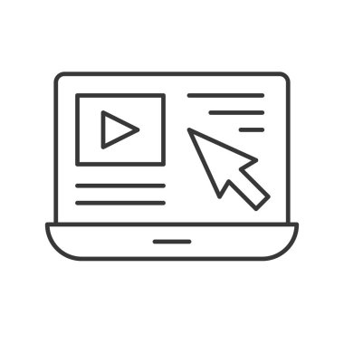 E-öğrenme renk simgesi web için. Vektör çizim
