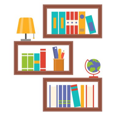 kitap raf, düz tasarım asılı