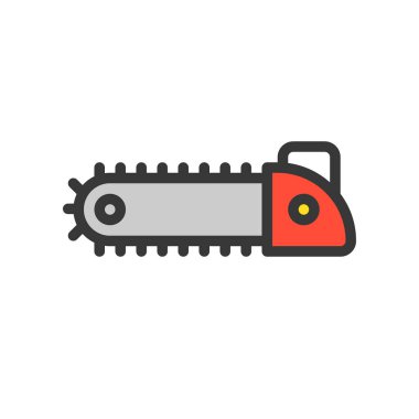 Testere, doldurulmuş anahat simgesi, marangoz ve tamirci araç ve ekipman ayarla