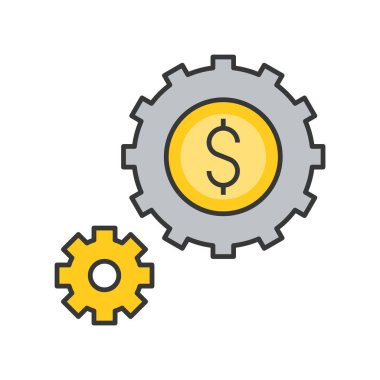 SMM dolar işareti, vektör çizim ile basit simgesi