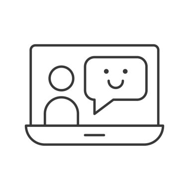 E-öğrenme renk simgesi web için. Vektör çizim