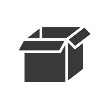 kutusu, Sevkiyat ve teslimat konsept hazır, glif simgesi