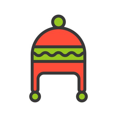 Neşeli Noel cam top koleksiyonu, kardan adam, kar taneleri, yılbaşı ağacı, ev, düz tasarım