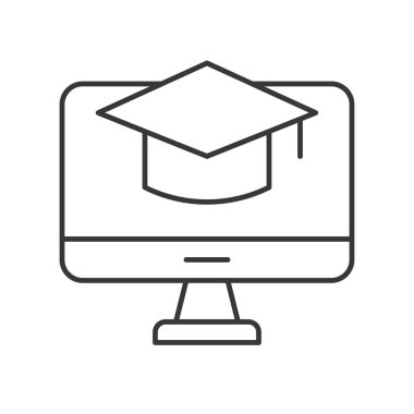 E-öğrenme renk simgesi web için. Vektör çizim