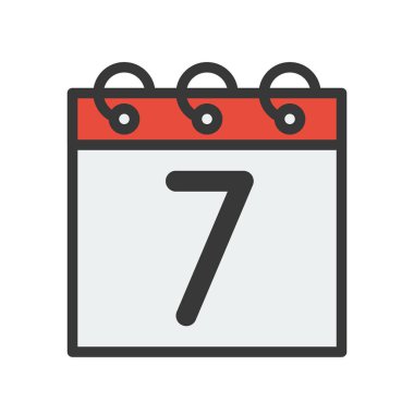 Anahat tasarım vektör piksel mükemmel ile düz takvim simgesini