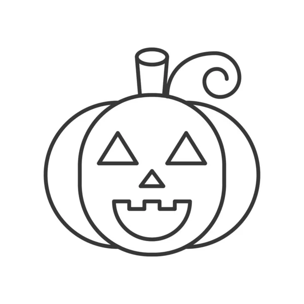 Jack Lantern Face Halloween Character Icon Editable Stroke — стоковый вектор