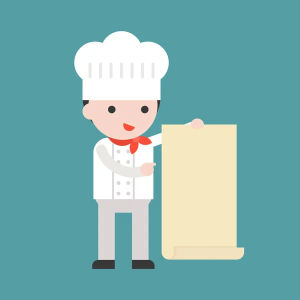 Vector Ilustración Chef Sombrero Chef Blanco — Vector de stock