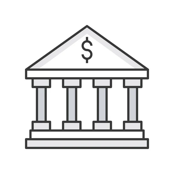 Einfaches Symbol Der Bank Vektorillustration — Stockvektor