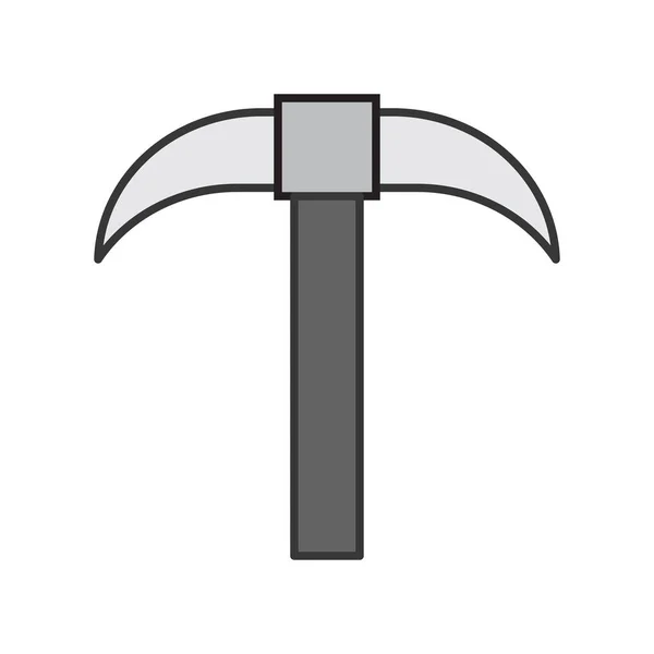 Pickaxe Halloween Relaterade Ikonen — Stock vektor