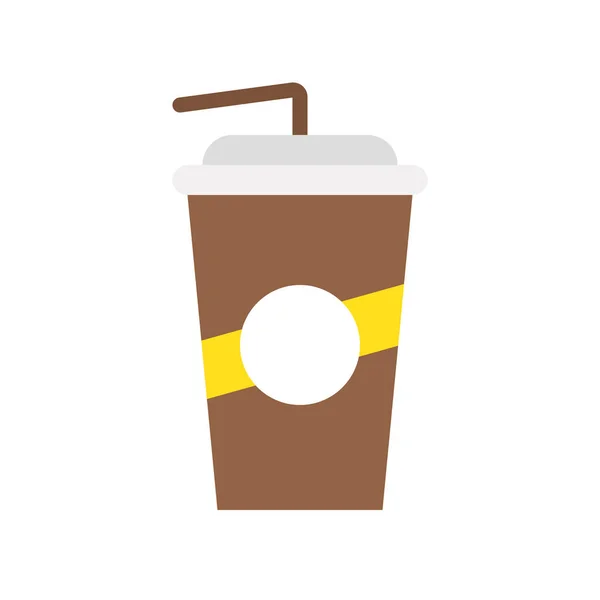 Ilustración Vectorial Taza Café Desechable Aislado Sobre Fondo Blanco — Vector de stock