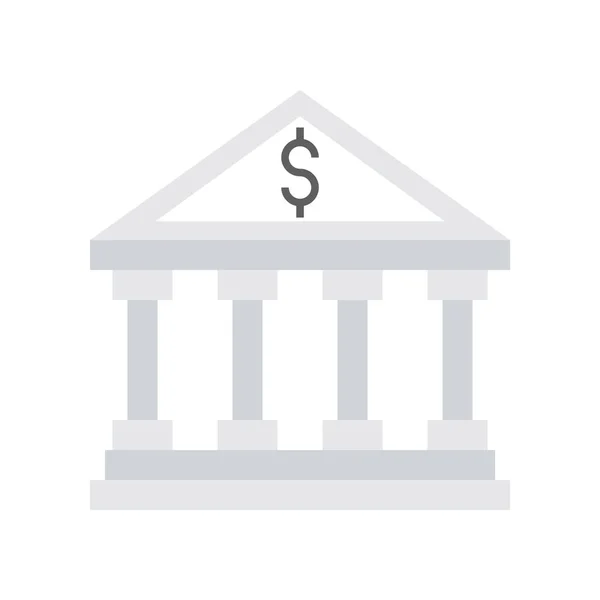 Ícone Simples Banco Ilustração Vetorial —  Vetores de Stock