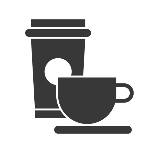 Ilustración Vectorial Del Icono Del Café Aislado Sobre Fondo Blanco — Vector de stock