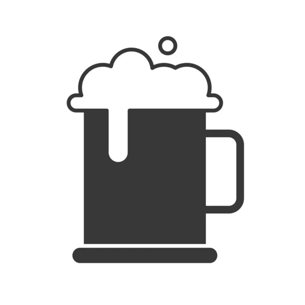 Ilustración Vectorial Del Icono Cerveza Aislado Sobre Fondo Blanco — Vector de stock