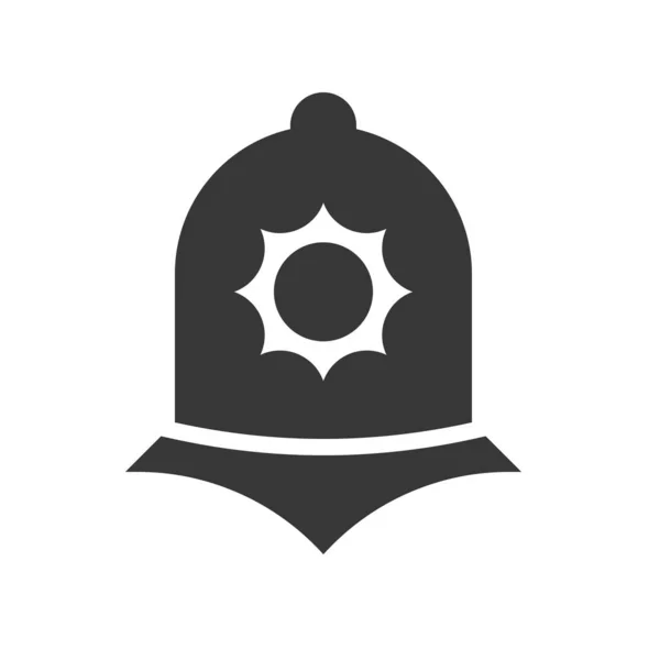 Simple Icon Police Helmet Vector Illustration — Stock Vector