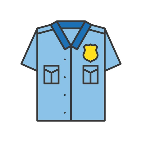 警察シャツ ベクター画像のシンプルなアイコン — ストックベクタ