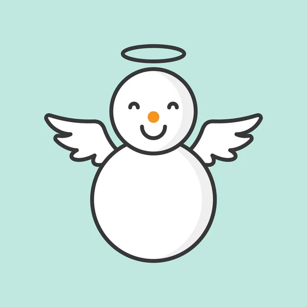 snowman, filled outline icon for Christmas theme