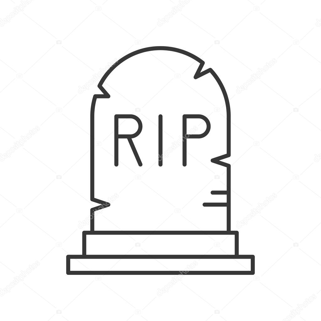 gravestone with rip alphabet, Halloween  icon
