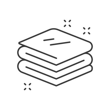 Beyaz arka plan üzerinde havlu yığını vektör çizim