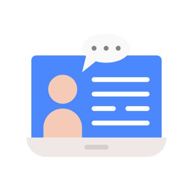 E-öğrenme renk simgesi web için. Vektör çizim