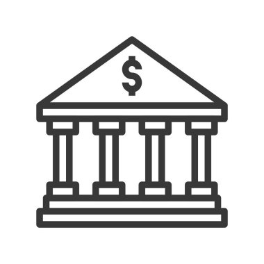 Banka, vektör çizim basit simgesi
