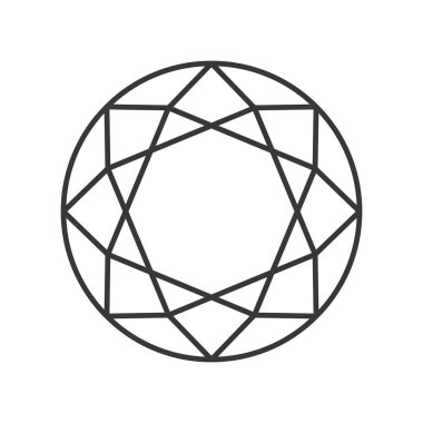 Beyaz arka plan üzerinde izole mücevher dekorasyon vektör çizim