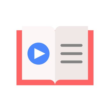 E-öğrenme renk simgesi web için. Vektör çizim