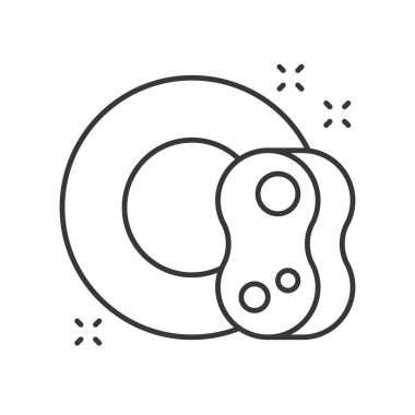 Ev Eşyası beyaz arka plan üzerinde izole vektör çizim