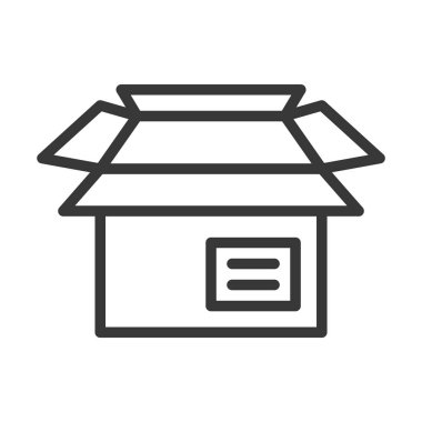 kutusu, Sevkiyat ve teslimat konsept hazır, glif simgesi