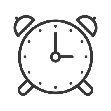 siyah üzerine beyaz izole alarmlı