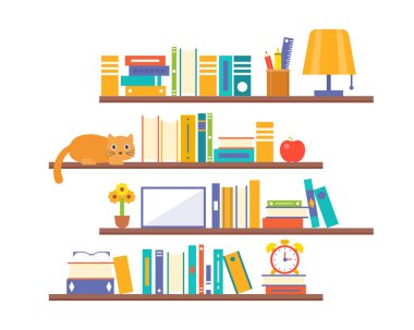 kitap raf, düz tasarım asılı