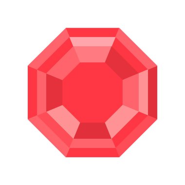 Beyaz arka plan üzerinde izole mücevher dekorasyon vektör çizim