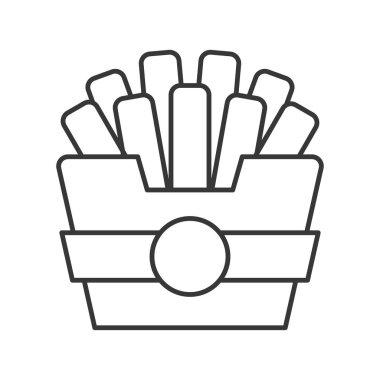 Beyaz arka plan üzerinde iştah açıcı patates kızartması