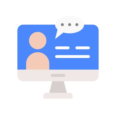 E-öğrenme renk simgesi web için. Vektör çizim