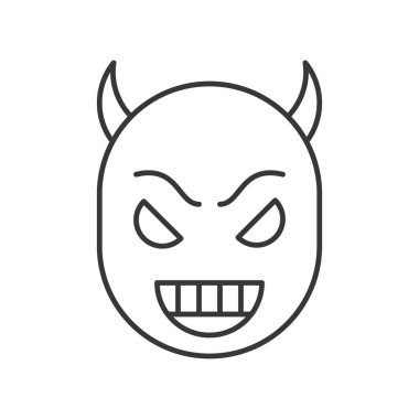 gülümseme şeytan yüz, Cadılar Bayramı karakter düzenlenebilir konturu