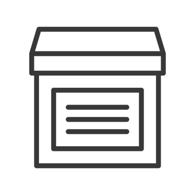 kutusu, Sevkiyat ve teslimat konsept hazır, glif simgesi