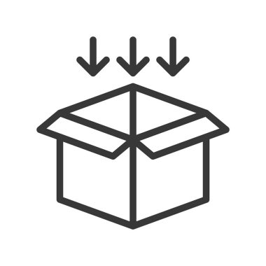 kutusu, Sevkiyat ve teslimat konsept hazır, glif simgesi